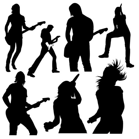 Vector Pattern on Band Music S Silhouette   Coolvectors Com