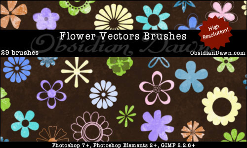 Flower_Vectors_Brushes_by_redheadstock